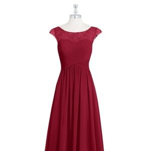 Burgundy Azazie size 16 bridesmaids dress